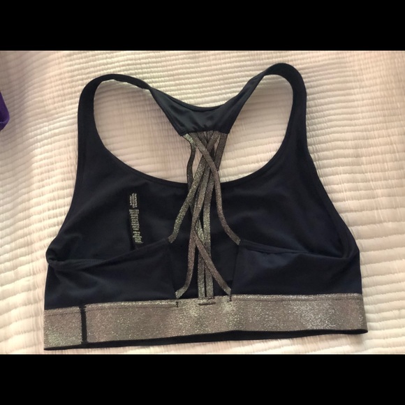 Like New Victoria Sports Bra Navy with Silver - Picture 2 of 2